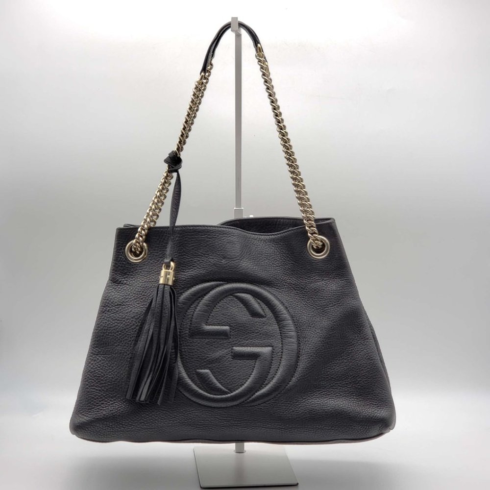 100% Authentic Gucci GG Soho on Chain Medium Shoulder Bag